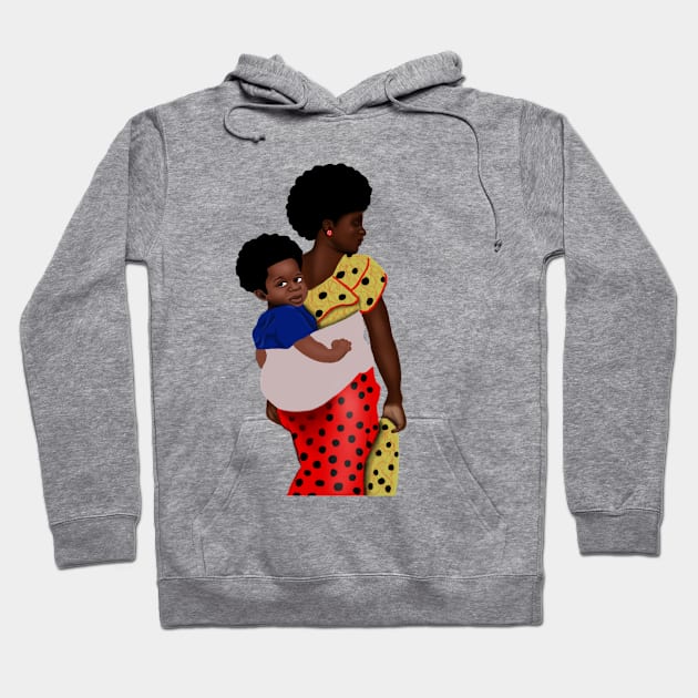 African Mother and Child Hoodie by Merchweaver